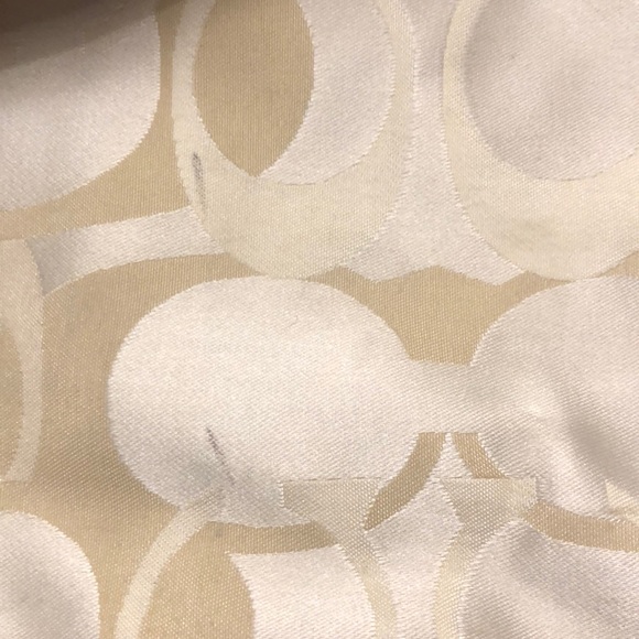 COACH Y2K Cream colored shoulder bag w/leather handle - Picture 2 of 9